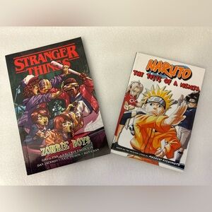 Stranger Things Zombie Boys Graphic Novel + Naruto Tests of a Ninja Book 2 Pack